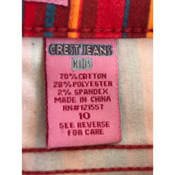 Crest Jeans Girls Size 10 Multicolored Skinny - Picture 5 of 7
